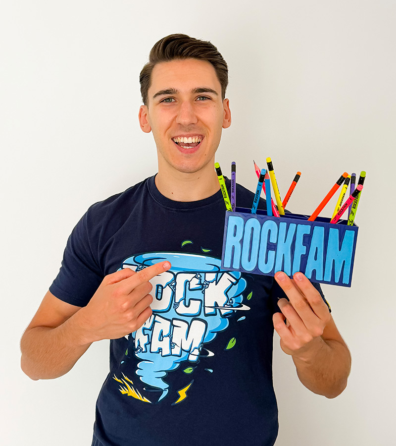 ROCKFAM ČAŠA ZA OLOVKE - PLAVA