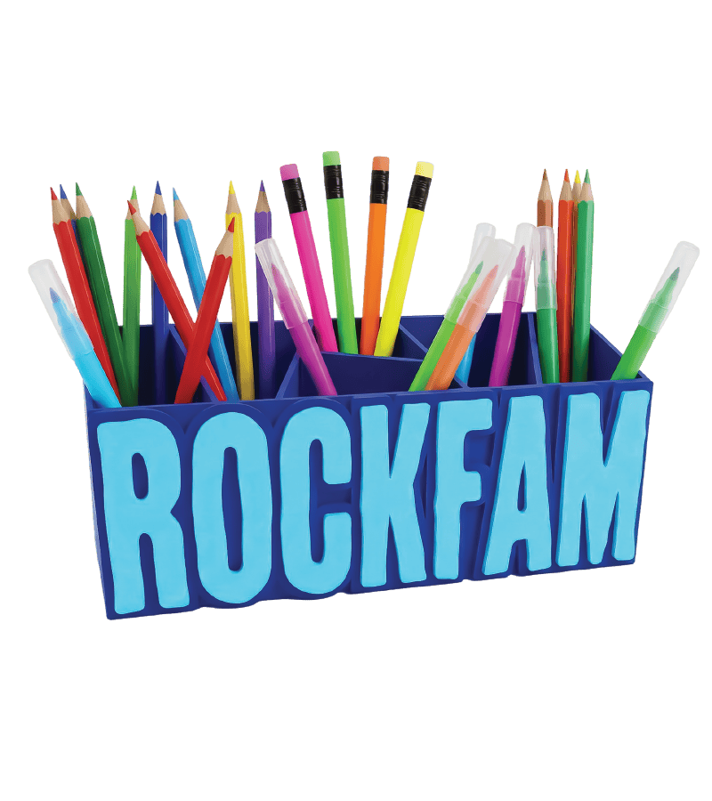 ROCKFAM ČAŠA ZA OLOVKE - PLAVA